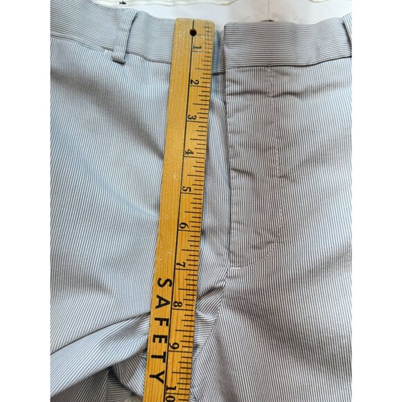 Express Photographer Men's Straight Pants Flat Front Size 34/32 Gray Pinstripe - Picture 11 of 15